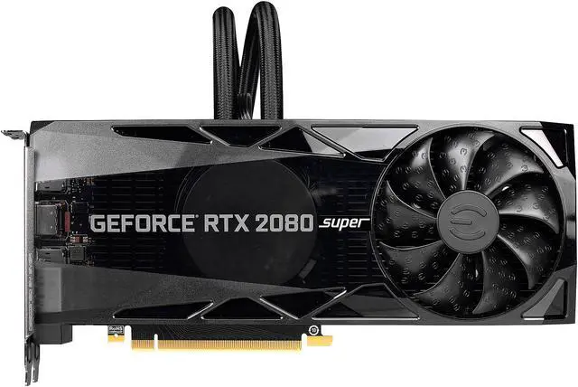Alt view image 3 of 4 - EVGA GeForce RTX 2080 SUPER XC HYBRID GAMING, 08G-P4-3188-KR, 8GB GDDR6, RGB LED Logo, Metal Backplate