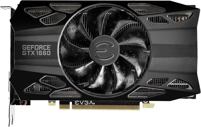 Main image of EVGA GeForce GTX 1660 BLACK GAMING Video Card, 06G-P4-1160-KR, 6GB GDDR5, Single Fan