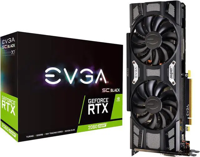 Alt view image 7 of 7 - EVGA GeForce RTX 2060 SUPER SC BLACK GAMING Video Card, 08G-P4-3062-KR, 8GB GDDR6, Dual Fans