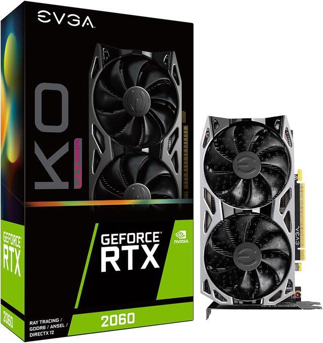 Alt view image 8 of 8 - EVGA GeForce RTX 2060 KO ULTRA GAMING Video Card, 06G-P4-2068-KR, 6GB GDDR6, Dual Fans, Metal Backplate