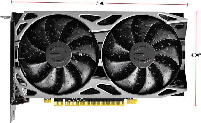 Alt view image 5 of 9 - EVGA GeForce GTX 1650 SC ULTRA GAMING GDDR6, 04G-P4-1257-KR, 4GB GDDR6, Dual Fan, Metal Backplate