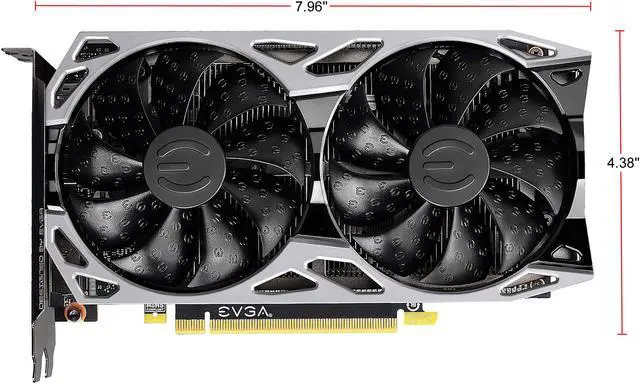 Alt view image 4 of 7 - EVGA GeForce GTX 1650 KO ULTRA GDDR6 GAMING, 04G-P4-1457-KR, 4GB GDDR6, Dual Fan, Metal Backplate