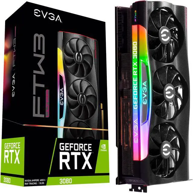 Alt view image 9 of 9 - EVGA GeForce RTX 3080 FTW3 ULTRA GAMING Video Card, 10G-P5-3897-KR, 10GB GDDR6X, iCX3 Technology, ARGB LED, Metal Backplate