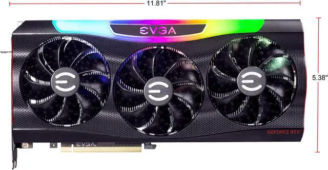 Alt view image 2 of 7 - EVGA GeForce RTX 3080 FTW3 ULTRA GAMING Video Card, 10G-P5-3897-KR, 10GB GDDR6X, iCX3 Technology, ARGB LED, Metal Backplate