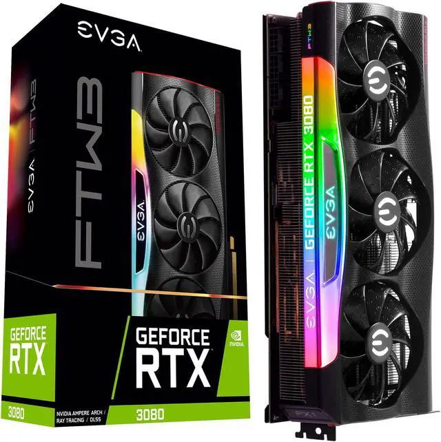 Alt view image 9 of 9 - EVGA GeForce RTX 3080 FTW3 GAMING Video Card, 10G-P5-3895-KR, 10GB GDDR6X, iCX3 Technology, ARGB LED, Metal Backplate