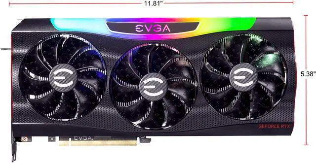 Alt view image 2 of 9 - EVGA GeForce RTX 3080 FTW3 GAMING Video Card, 10G-P5-3895-KR, 10GB GDDR6X, iCX3 Technology, ARGB LED, Metal Backplate