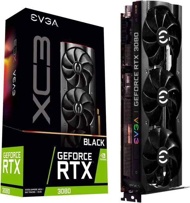 Alt view image 8 of 8 - EVGA GeForce RTX 3080 XC3 BLACK GAMING Video Card, 10G-P5-3881-KR, 10GB GDDR6X, iCX3 Cooling, ARGB LED