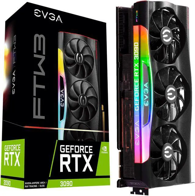 Alt view image 9 of 9 - EVGA GeForce RTX 3090 FTW3 GAMING Video Card, 24G-P5-3985-KR, 24GB GDDR6X, iCX3 Technology, ARGB LED, Metal Backplate
