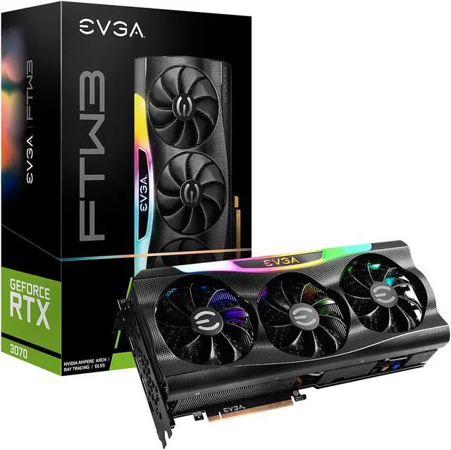 Alt view image 7 of 7 - EVGA GeForce RTX 3070 FTW3 GAMING Video Card, 08G-P5-3765-KR, 8GB GDDR6, iCX3 Technology, ARGB LED, Metal Backplate