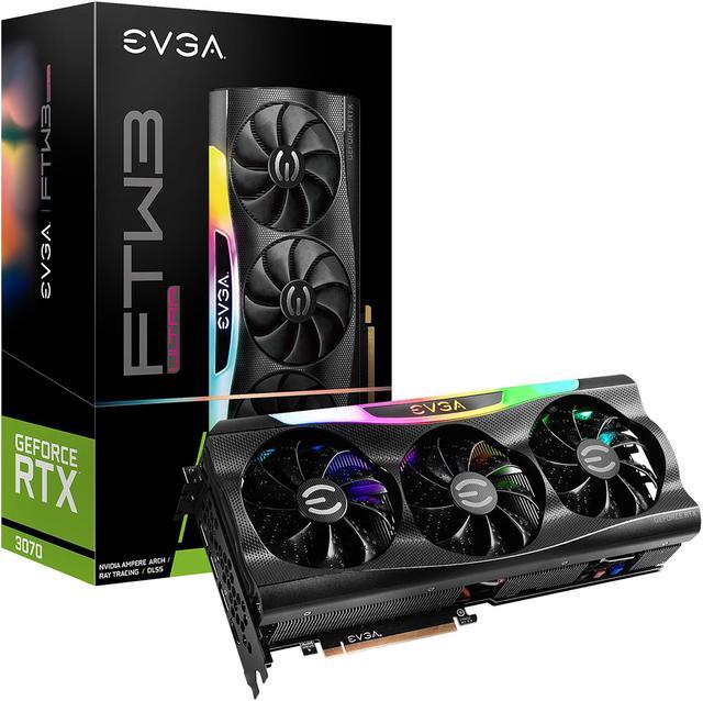 Alt view image 7 of 7 - EVGA GeForce RTX 3070 FTW3 ULTRA GAMING Video Card, 08G-P5-3767-KR, 8GB GDDR6, iCX3 Technology, ARGB LED, Metal Backplate