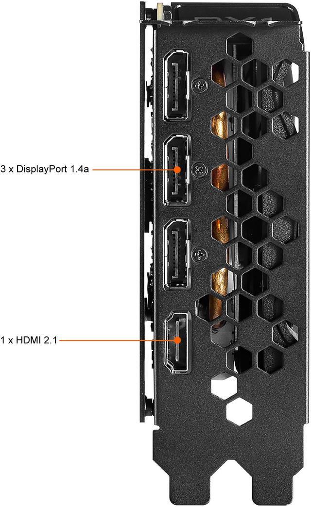 Alt view image 9 of 9 - EVGA GeForce RTX 3060 XC GAMING, 12G-P5-3657-KR, 12GB GDDR6, Dual-Fan, Metal Backplate