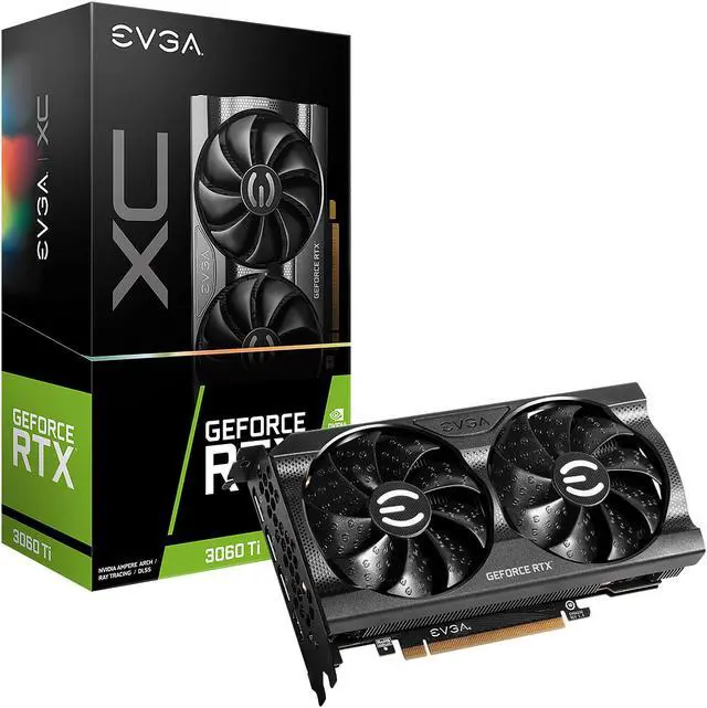 Alt view image 9 of 9 - EVGA GeForce RTX 3060 Ti XC GAMING Video Card, 08G-P5-3663-KL, 8GB GDDR6, Metal Backplate, LHR