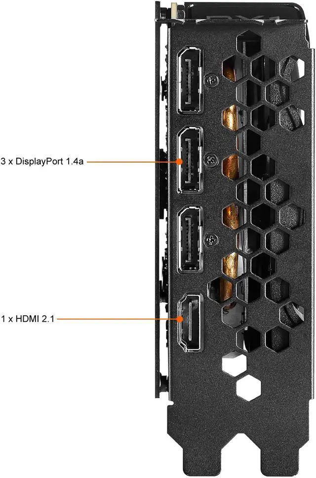 Alt view image 5 of 7 - EVGA GeForce RTX 3060 Ti XC GAMING Video Card, 08G-P5-3663-KL, 8GB GDDR6, Metal Backplate, LHR
