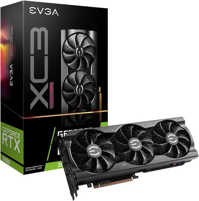 Alt view image 11 of 11 - EVGA GeForce RTX 3080 XC3 ULTRA GAMING Video Card, 10G-P5-3885-KL, 10GB GDDR6X, iCX3 Cooling, ARGB LED, Metal Backplate, LHR
