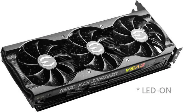 Alt view image 7 of 11 - EVGA GeForce RTX 3080 XC3 ULTRA GAMING Video Card, 10G-P5-3885-KL, 10GB GDDR6X, iCX3 Cooling, ARGB LED, Metal Backplate, LHR