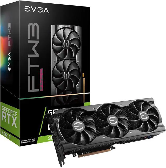 Alt view image 10 of 10 - EVGA GeForce RTX 3060 Ti FTW ULTRA GAMING Video Card, 08G-P5-3667-KL, 8GB GDDR6, iCX3 Cooling, ARGB LED, LHR