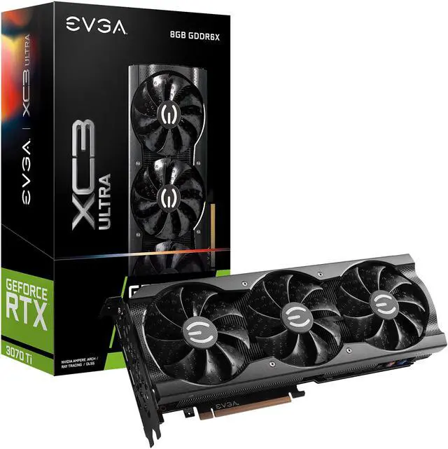 Alt view image 10 of 10 - EVGA GeForce RTX 3070 Ti XC3 ULTRA GAMING Video Card, 08G-P5-3785-KL, 8GB GDDR6X, iCX3 Cooling, ARGB LED, Metal Backplate