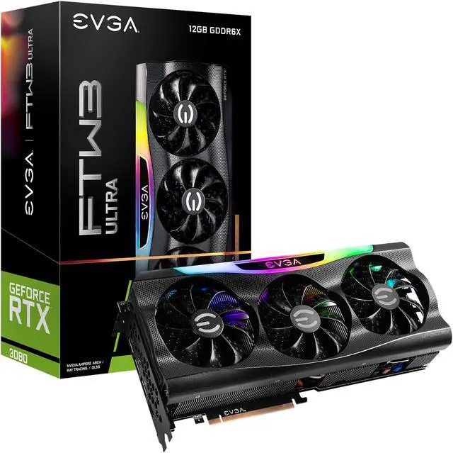 Alt view image 13 of 13 - EVGA FTW3 ULTRA GeForce RTX 3080 12GB GDDR6X PCI Express 4.0 ATX Graphics Card 12G-P5-4877-KL