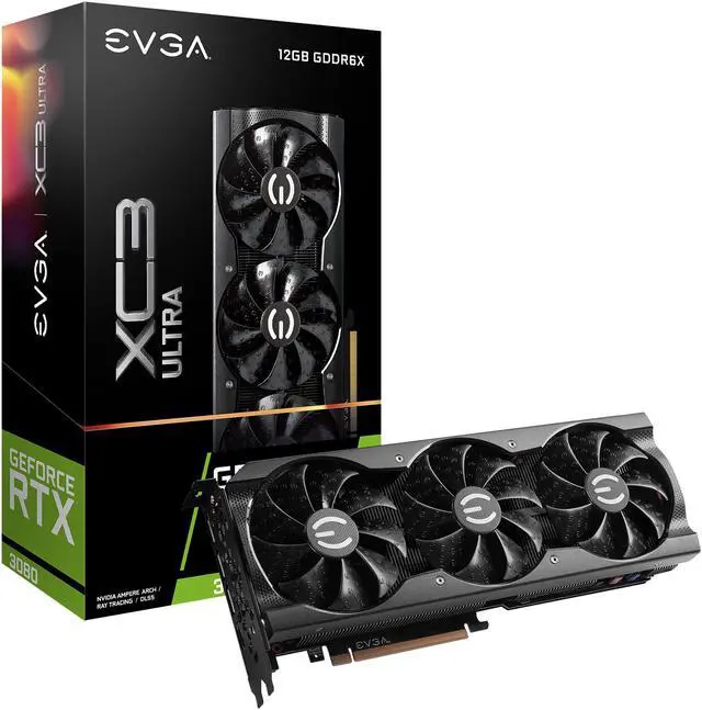 Alt view image 11 of 11 - EVGA GeForce RTX 3080 12GB XC3 ULTRA GAMING, 12G-P5-4865-KL, 12GB GDDR6X, iCX3 Cooling, ARGB LED, Metal Backplate, LHR
