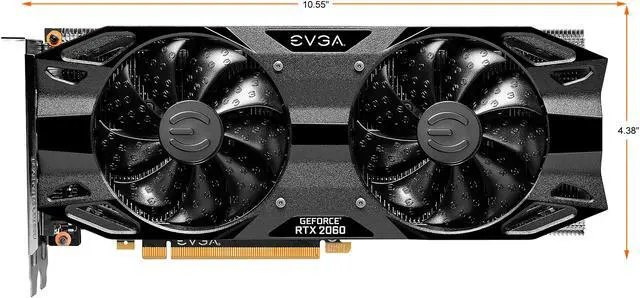 Alt view image 2 of 8 - EVGA XC BLACK GeForce RTX 2060 12GB GDDR6 PCI Express 3.0 Graphics Card 12G-P4-2261-KR