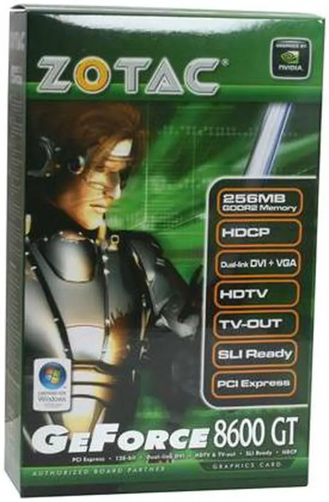 Alt view image 7 of 7 - ZOTAC GeForce 8600 GT 256MB GDDR2 PCI Express x16 SLI Support Graphics Card ZT-86TEG2P-FSR