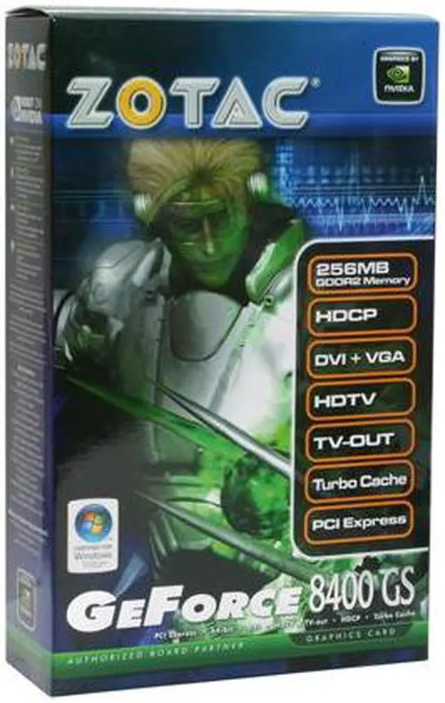 Alt view image 7 of 7 - ZOTAC GeForce 8400 GS 256MB GDDR2 PCI Express x16 Graphics Card ZT-84SEG2P-FSR