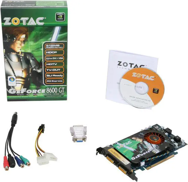 Alt view image 6 of 6 - ZOTAC GeForce 8600 GT 512MB GDDR3 PCI Express x16 SLI Support Graphics Card ZT-86TES2P-FSR