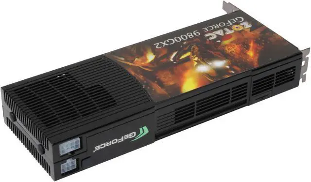 Alt view image 3 of 6 - ZOTAC GeForce 9800 GX2 1GB (512MB per GPU) GDDR3 PCI Express 2.0 x16 SLI Support Graphics Card ZT-98TEY2P-FSP
