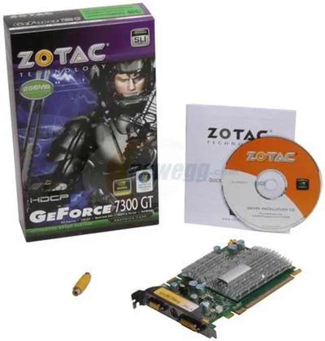 Alt view image 2 of 2 - ZOTAC GeForce 7300GT 256MB GDDR2 PCI Express x16 SLI Support Graphics Card ZT-73TEG2P-HSL