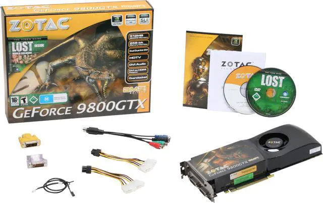 Alt view image 6 of 6 - ZOTAC GeForce 9800 GTX 512MB GDDR3 PCI Express 2.0 x16 SLI Support Graphics Card ZT-98XES2P-FCP