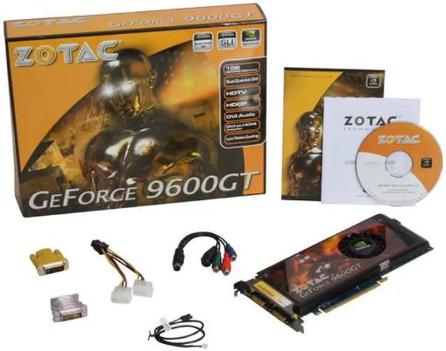 Alt view image 6 of 6 - ZOTAC GeForce 9600 GT 1GB GDDR3 PCI Express 2.0 x16 SLI Support Graphics Card ZT-96TEY3P-FSP