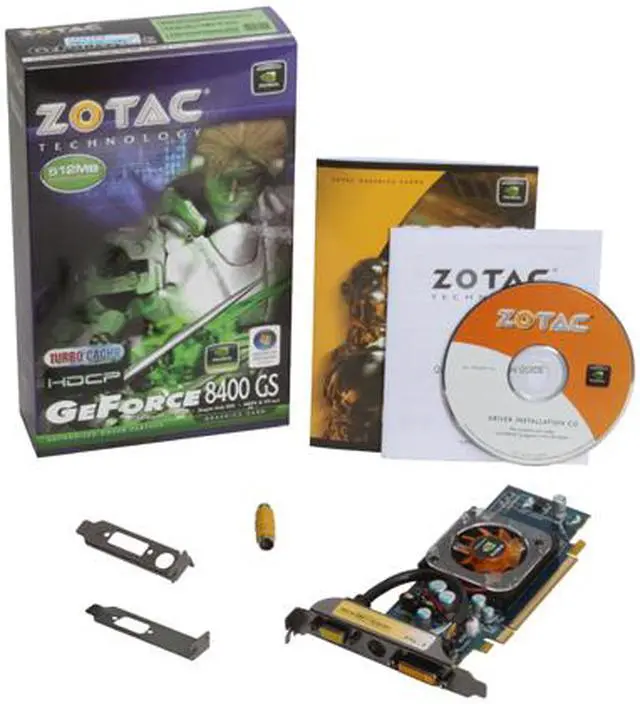 Alt view image 5 of 5 - ZOTAC GeForce 8400 GS 512MB GDDR2 PCI Express x16 Low Profile Graphics Card ZT-84SEH2P-FSL