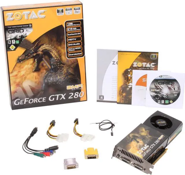 Alt view image 6 of 6 - ZOTAC GeForce GTX 280 1GB GDDR3 PCI Express 2.0 x16 SLI Support Graphics Card ZT-X28E3LA-FCP