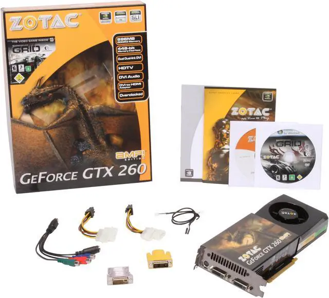 Alt view image 6 of 6 - ZOTAC GeForce GTX 260 896MB GDDR3 PCI Express 2.0 x16 SLI Support Graphics Card ZT-X26E3KA-FCP
