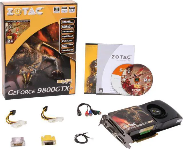 Alt view image 6 of 6 - ZOTAC GeForce 9800 GTX+ 512MB GDDR3 PCI Express 2.0 x16 SLI Support Graphics Card ZT-98PES2P-FCP