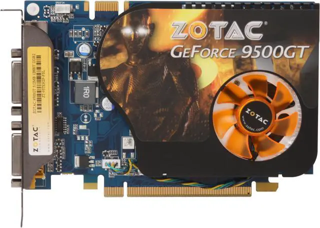 Alt view image 3 of 5 - ZOTAC GeForce 9500 GT 512MB GDDR2 PCI Express 2.0 x16 SLI Support Graphics Card ZT-95TEH2P-FSL