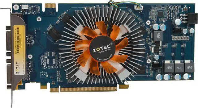 Alt view image 3 of 6 - ZOTAC GeForce 9800 GT 1GB GDDR3 PCI Express 2.0 x16 SLI Support Graphics Card ZT-98GEY3P-FSR