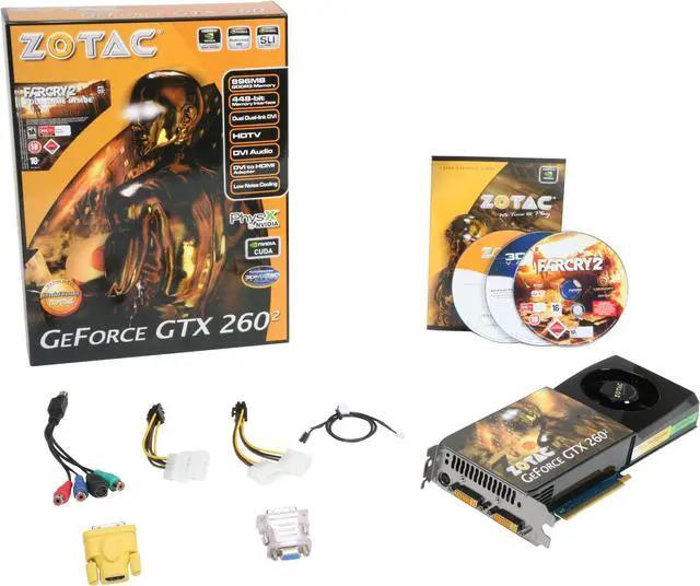 Alt view image 6 of 6 - ZOTAC GeForce GTX 260 896MB GDDR3 PCI Express 2.0 x16 SLI Support Graphics Card ZT-X26E3KD-FSP