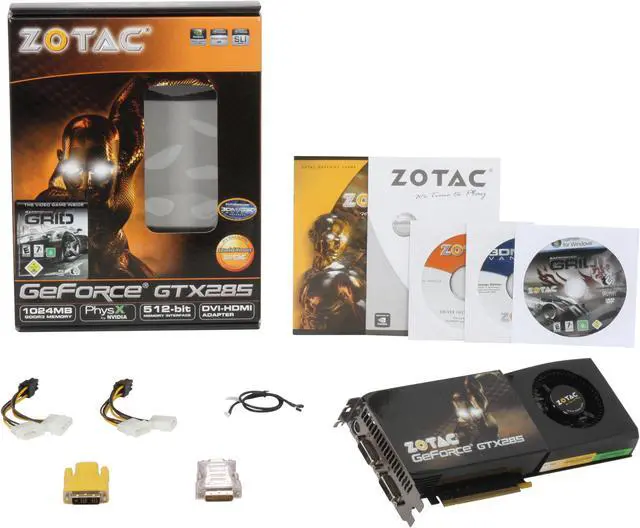 Alt view image 6 of 6 - ZOTAC GeForce GTX 285 1GB GDDR3 PCI Express 2.0 x16 SLI Support Graphics Card ZT-285E3LA-FSP