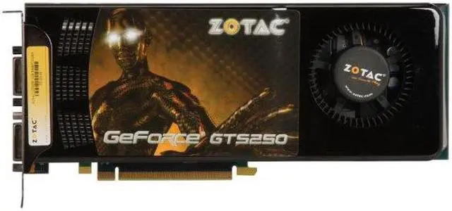 Alt view image 3 of 4 - ZOTAC GeForce GTS 250 1GB GDDR3 PCI Express 2.0 x16 SLI Support Graphics Card ZT-20103-10P