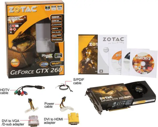 Alt view image 4 of 4 - ZOTAC GeForce GTX 260 896MB GDDR3 PCI Express 2.0 x16 SLI Support Graphics Card ZT-X26E3KC-FCP