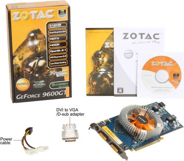 Alt view image 5 of 5 - ZOTAC GeForce 9600 GT 512MB GDDR3 PCI Express 2.0 x16 SLI Support Graphics Card ZT-96TES4P-FDL