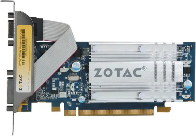 Alt view image 3 of 5 - ZOTAC GeForce 7200GS 256MB GDDR2 PCI Express x16 Low Profile Ready Graphics Card ZT-72SE250-HSS