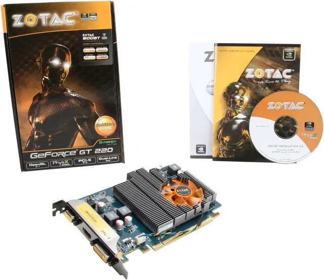 Alt view image 5 of 5 - ZOTAC GeForce GT 220 512MB DDR2 PCI Express 2.0 x16 Graphics Card ZT-20202-10L