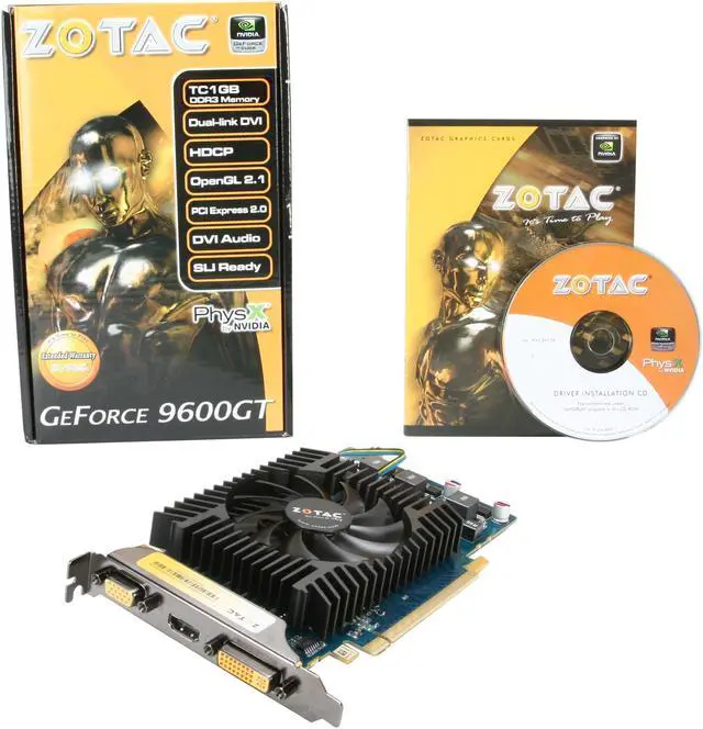 Alt view image 5 of 5 - ZOTAC GeForce 9600 GT 512MB GDDR3 PCI Express 2.0 x16 SLI Support Graphics Card ZT-96TES3P-FDL