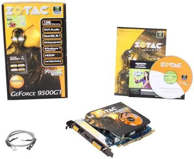 Alt view image 5 of 5 - ZOTAC GeForce 9500 GT 1GB GDDR2 PCI Express 2.0 x16 Graphics Card ZT-95TEK2M-FSL