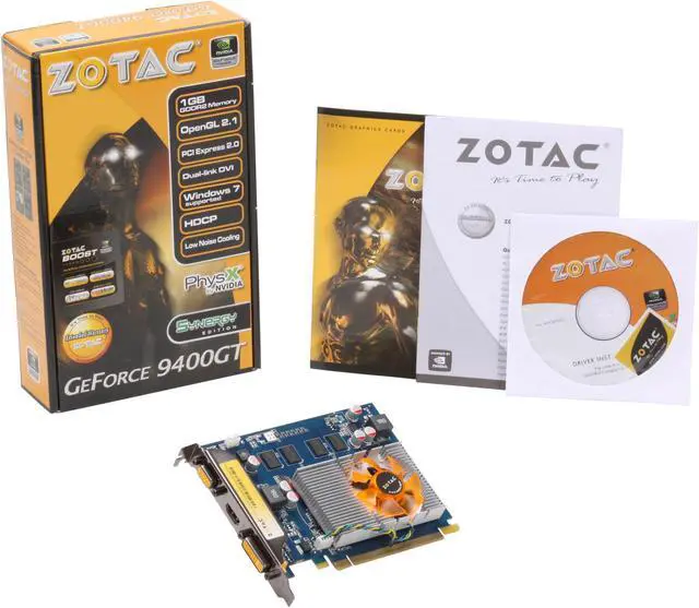 Alt view image 5 of 5 - ZOTAC GeForce 9400 GT 1GB GDDR2 PCI Express 2.0 x16 Graphics Card ZT-94TEK3M-FDL