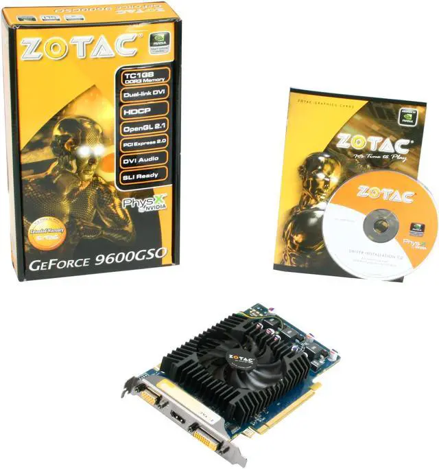 Alt view image 5 of 5 - ZOTAC GeForce 9600 GSO 512MB - up to 1GB with TurboCache GDDR3 PCI Express 2.0 x16 SLI Support Graphics Card ZT-96SES3P-FDL