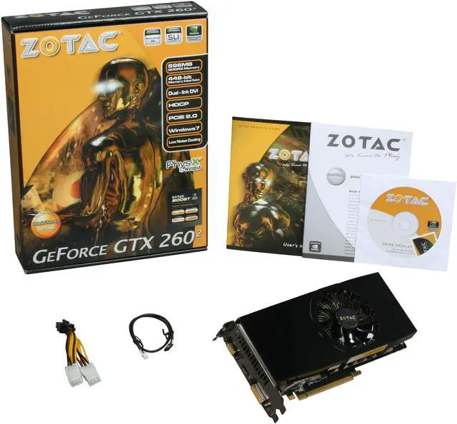 Alt view image 6 of 6 - ZOTAC GeForce GTX 260 896MB GDDR3 PCI Express 2.0 x16 SLI Support Graphics Card ZT-X26E3KM-FSP