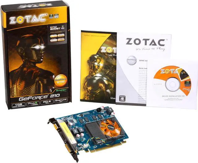 Alt view image 5 of 5 - ZOTAC Synergy Edition GeForce 210 1GB DDR2 PCI Express 2.0 x16 Graphics Card ZT-20303-10L